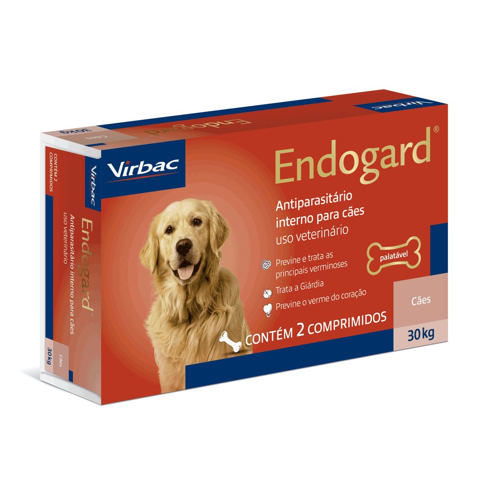 Vermífugo Endogard Cães até 30kg 2 comprimidos