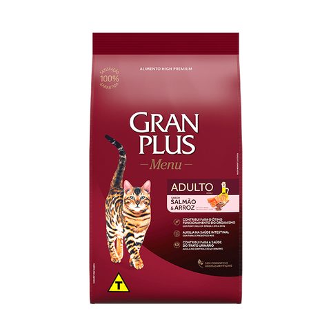 Gran Plus Menu Gato Adulto Salmão 3 Kg