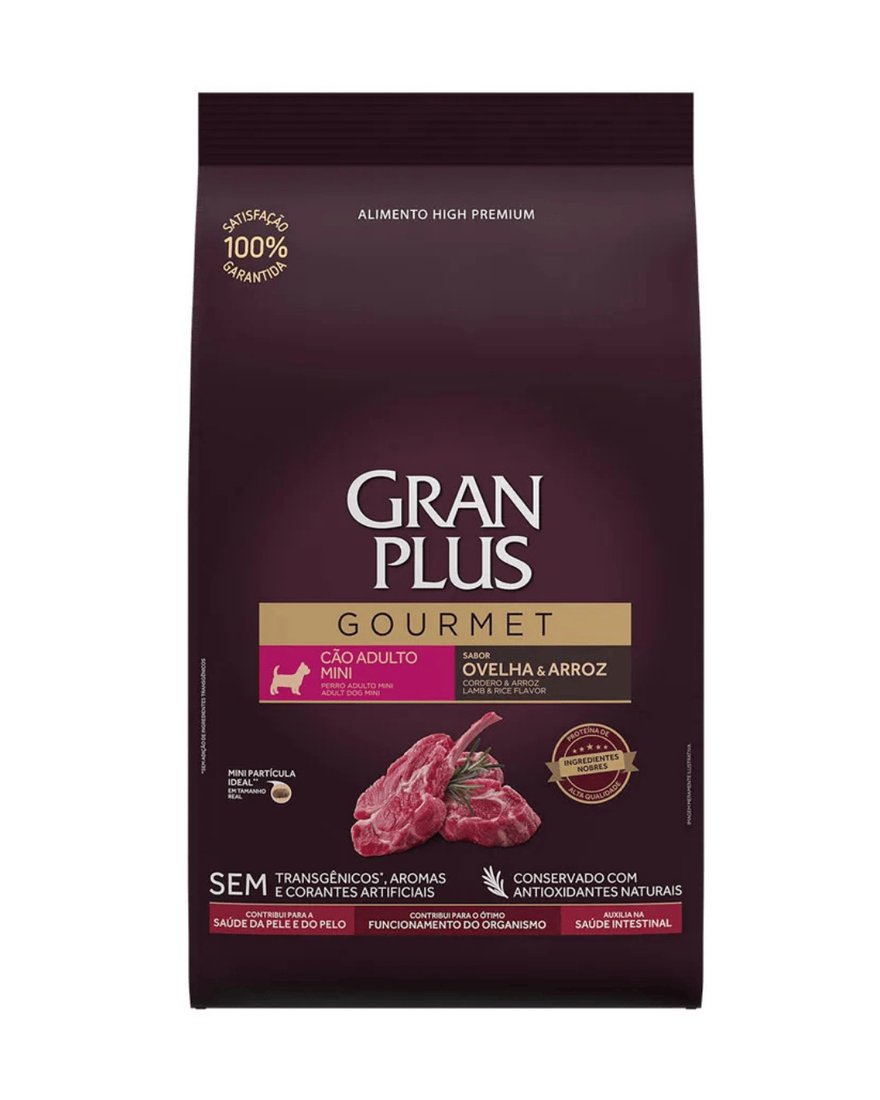 Gran Plus Gourmet Cães Adultos Mini Ovelha E Arroz 3 Kg