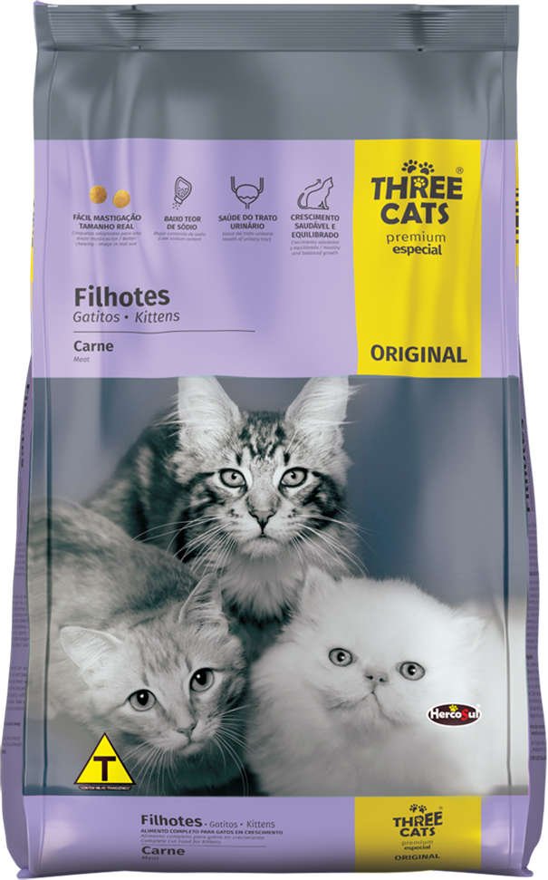 Three Cats Original Filhotes Carne 15kg