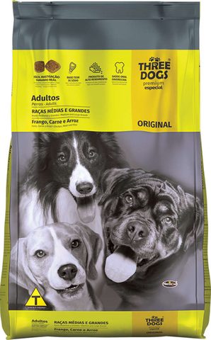 Three Dogs Original Adultos Raças Médias E Grandes 10,1kg