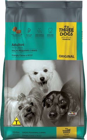 Three Dogs Original Adultos Raças Pequenas E Mini 3kg