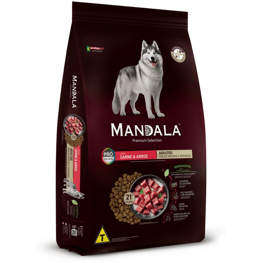 Mandala Cães Adultos Carne e Arroz 25kg