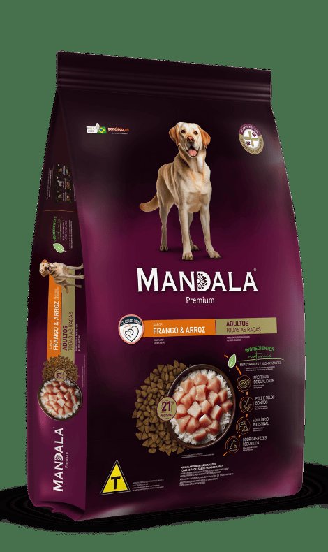 Ração Mandala Cães Adultos Frango e Arroz 25kg